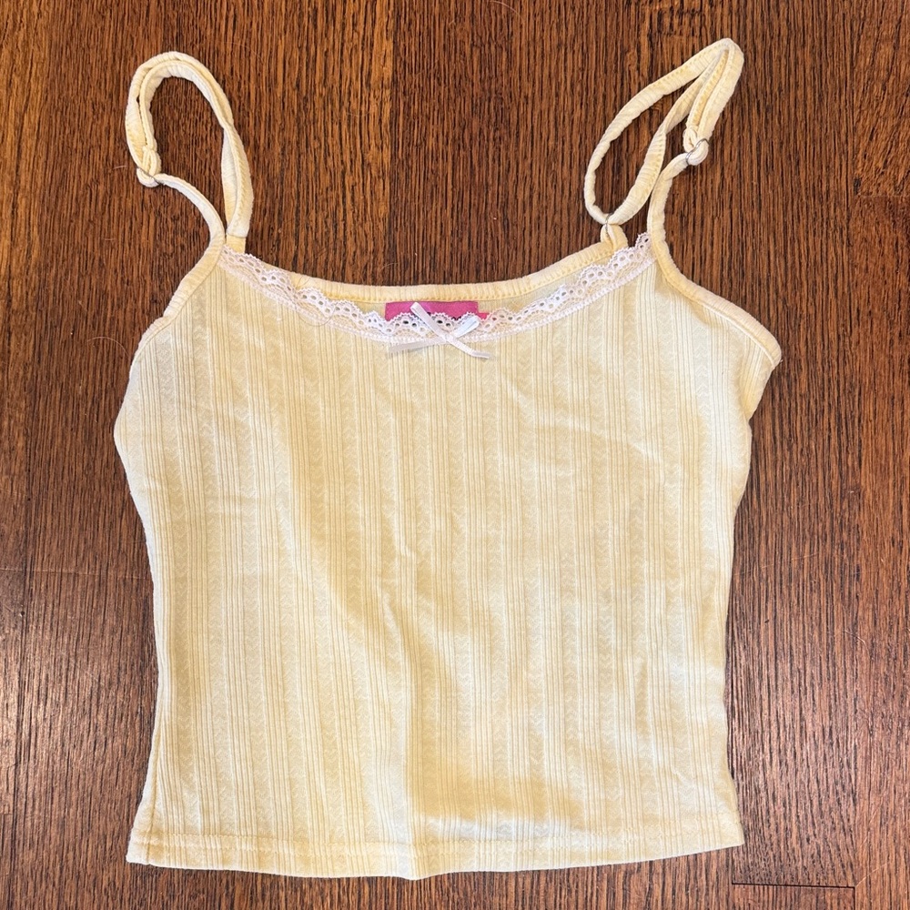 Edikted Beige Lace Trim Camisole